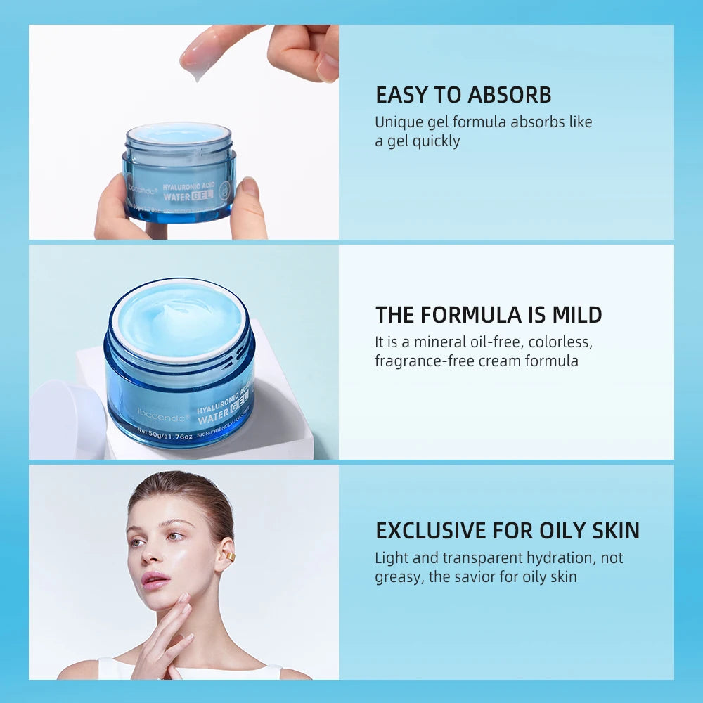 Lumiére Hyaluronic Acid Hydrating Water Gel/Moisturizing Facial Cream