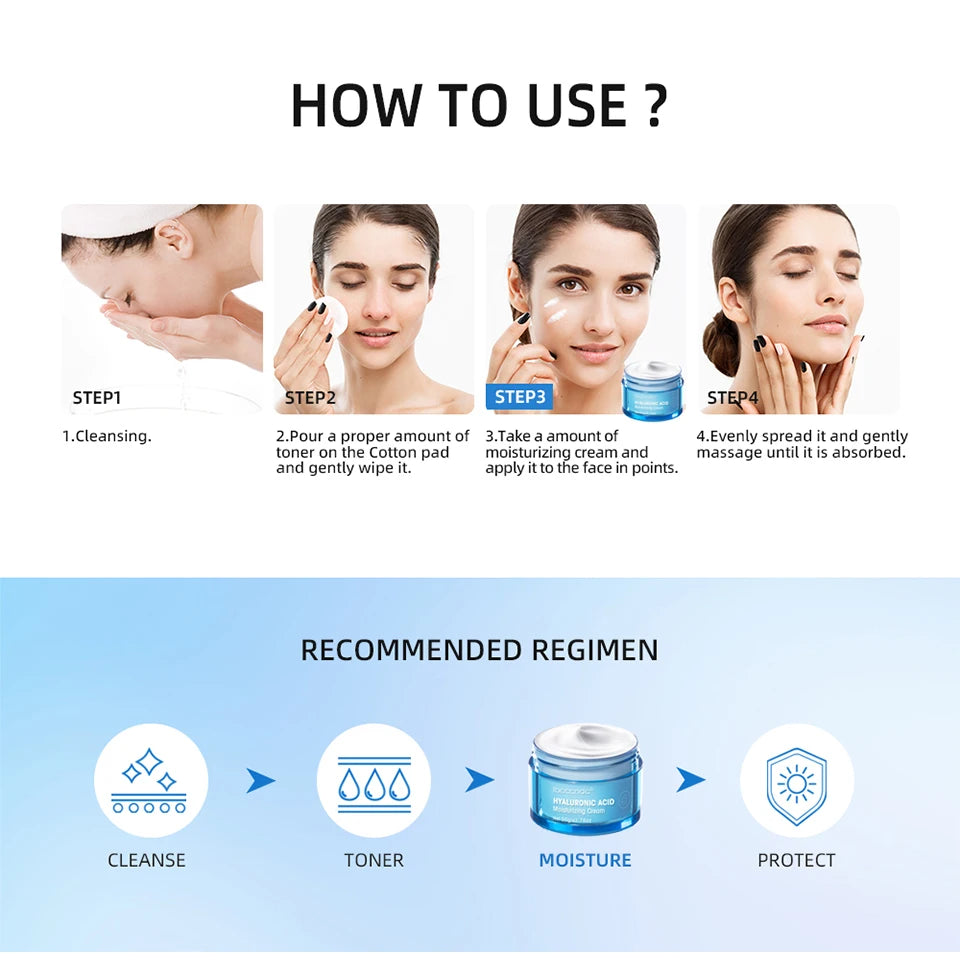 Lumiére Hyaluronic Acid Hydrating Water Gel/Moisturizing Facial Cream